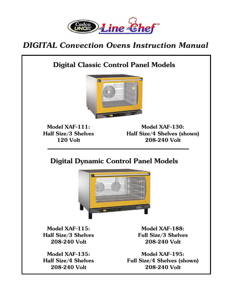 Cadco XAF-130 XAF-115 User Manual | 20 pages