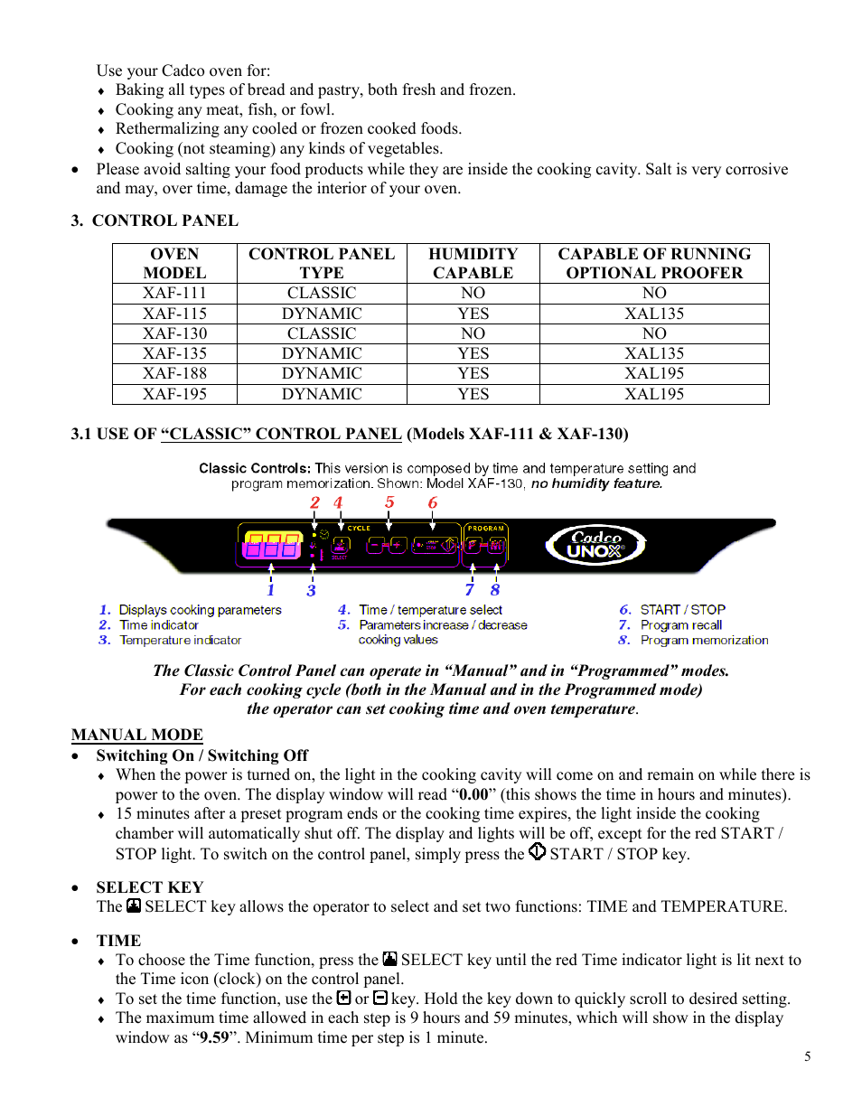 Cadco XAF-130 XAF-115 User Manual | Page 5 / 20