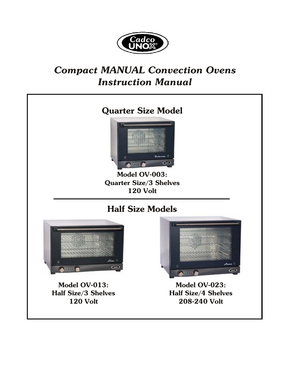 Cadco OV-003 User Manual | 13 pages