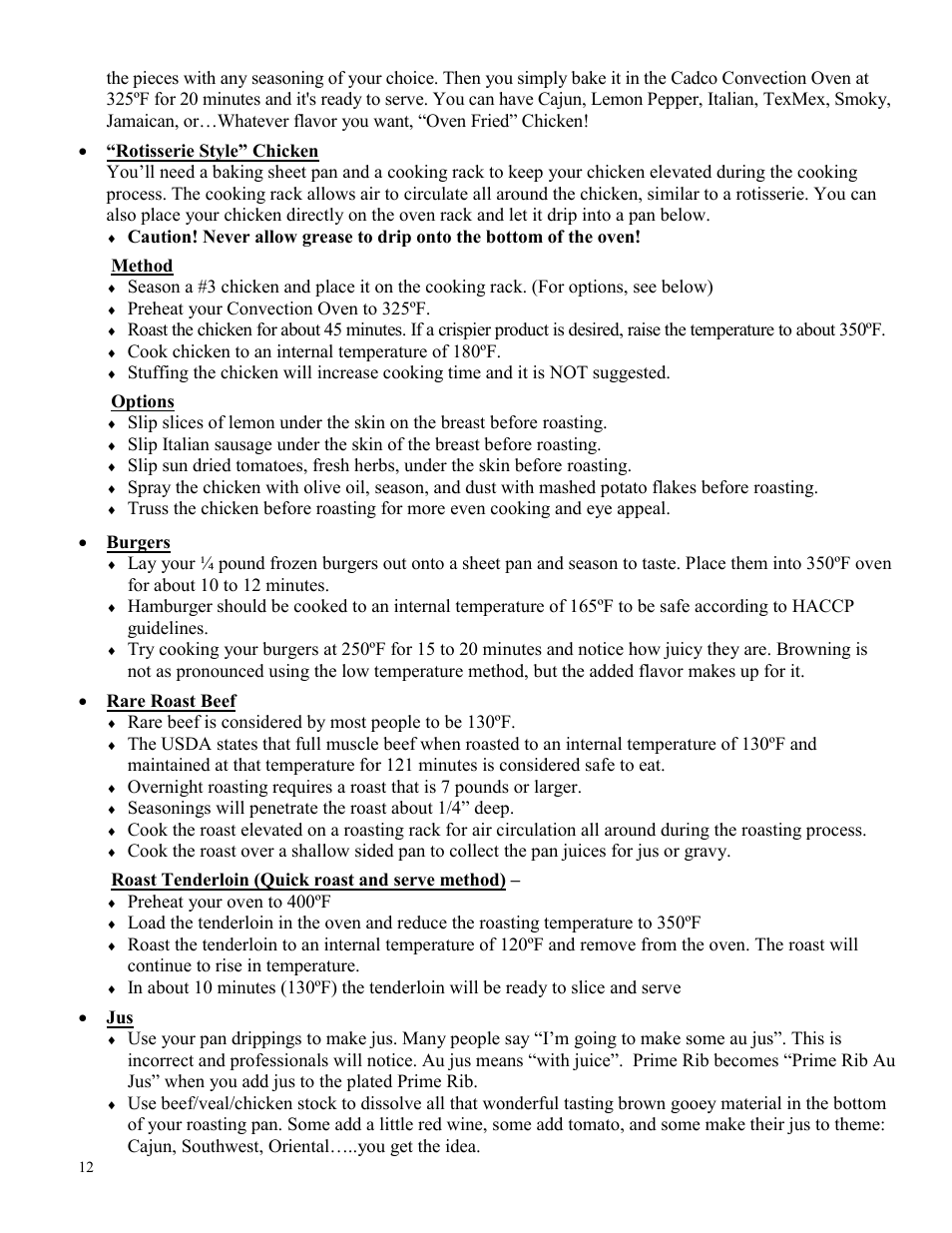 Cadco OV-003 User Manual | Page 12 / 13