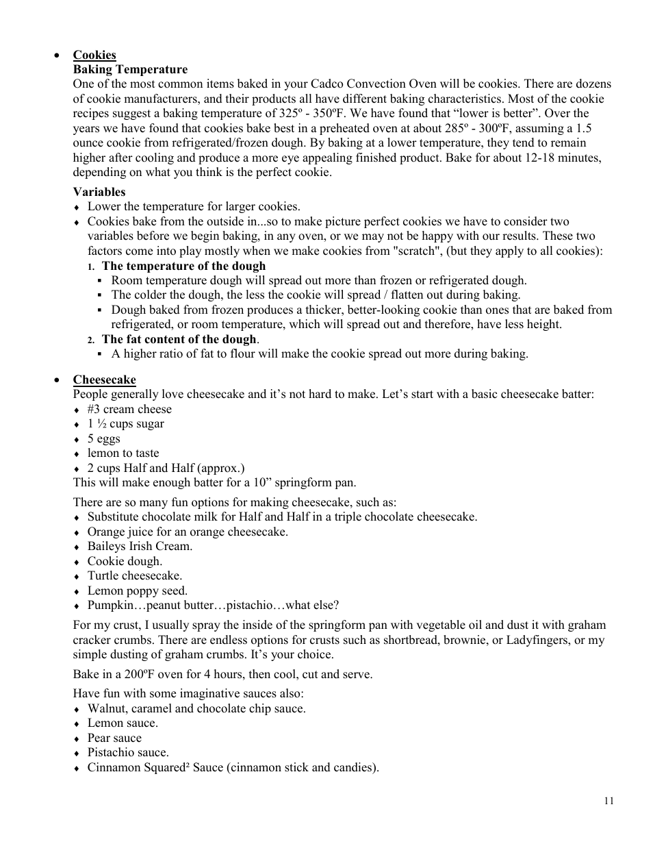 Cadco OV-013 User Manual | Page 11 / 14
