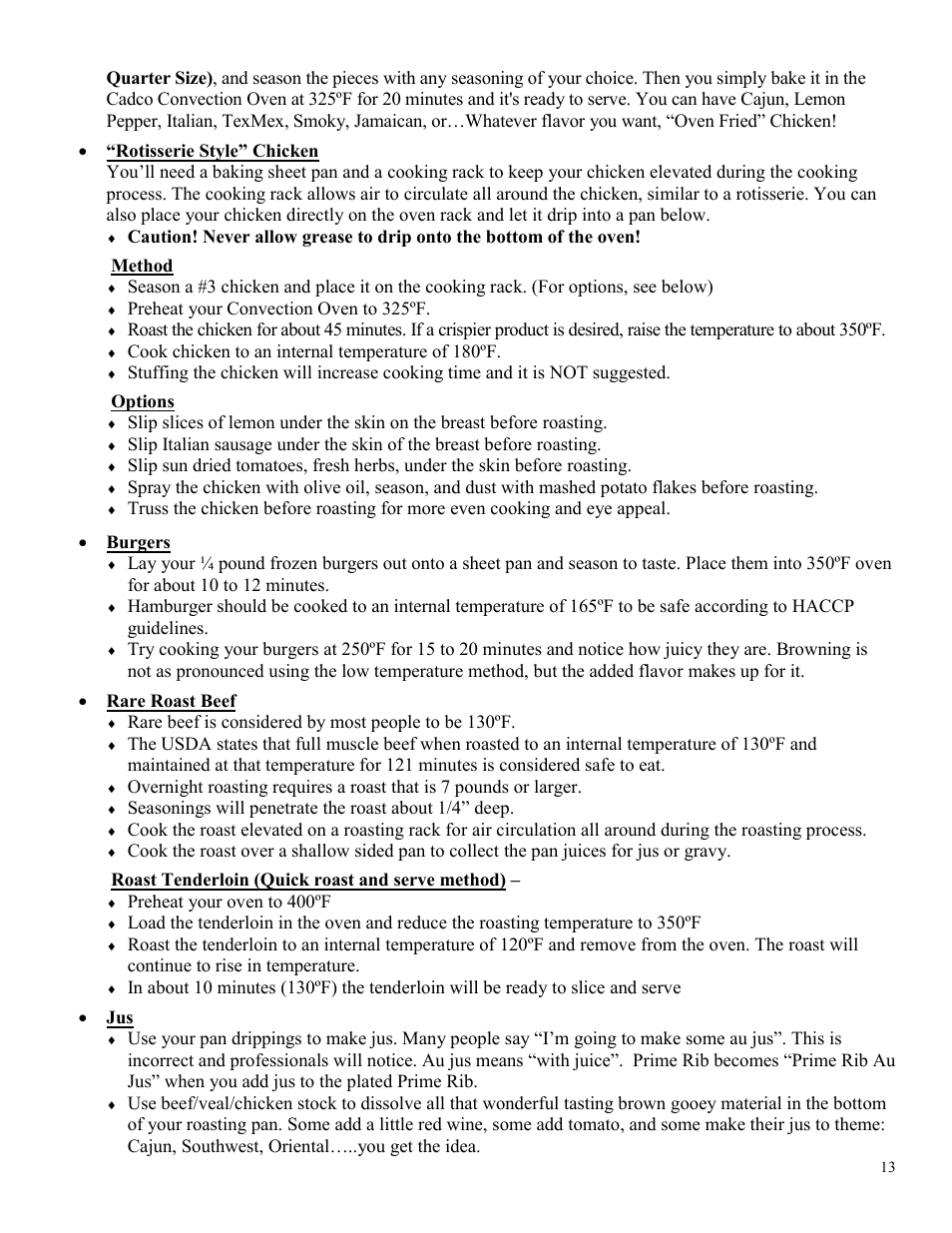 Cadco OV-013 User Manual | Page 13 / 14