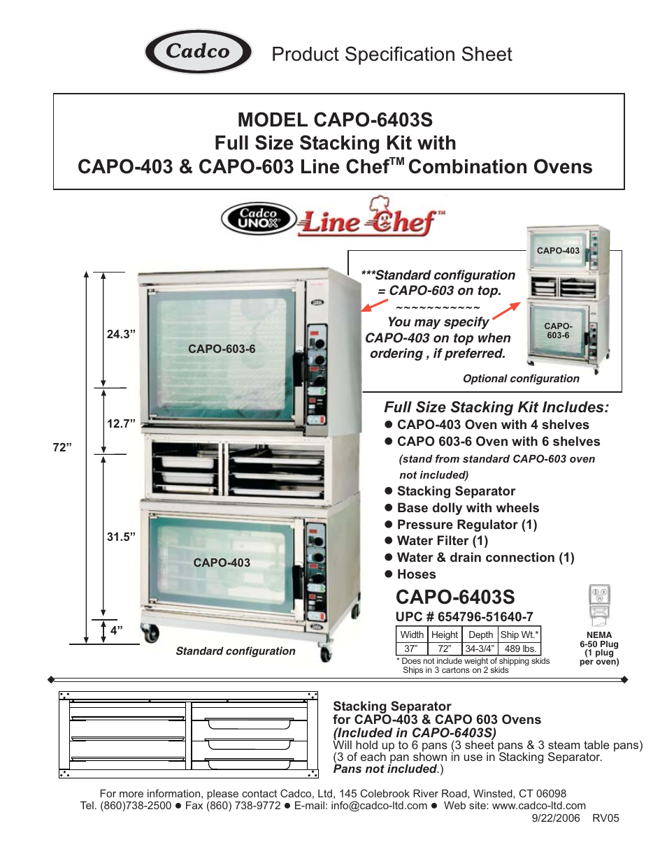 Cadco CAPO-6403S User Manual | 5 pages