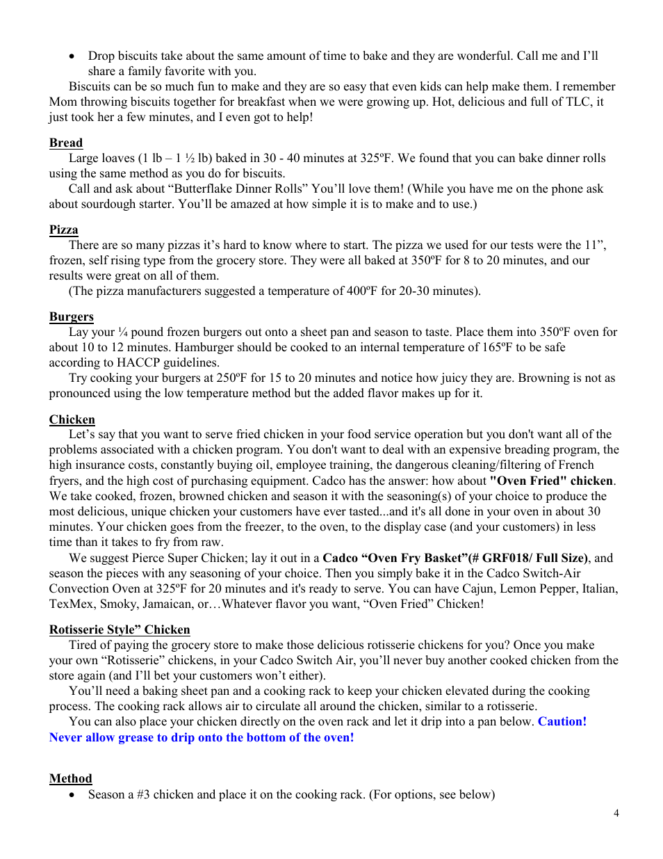 Cadco XAF-130 User Manual | Page 4 / 5