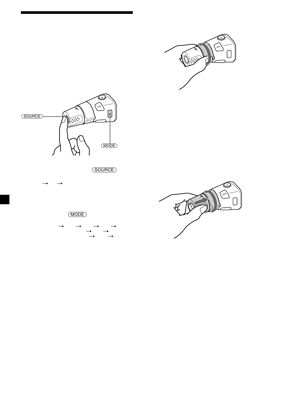 Utilização do comando rotativo (opcional) | Sony CDX-C5000R User Manual | Page 112 / 150