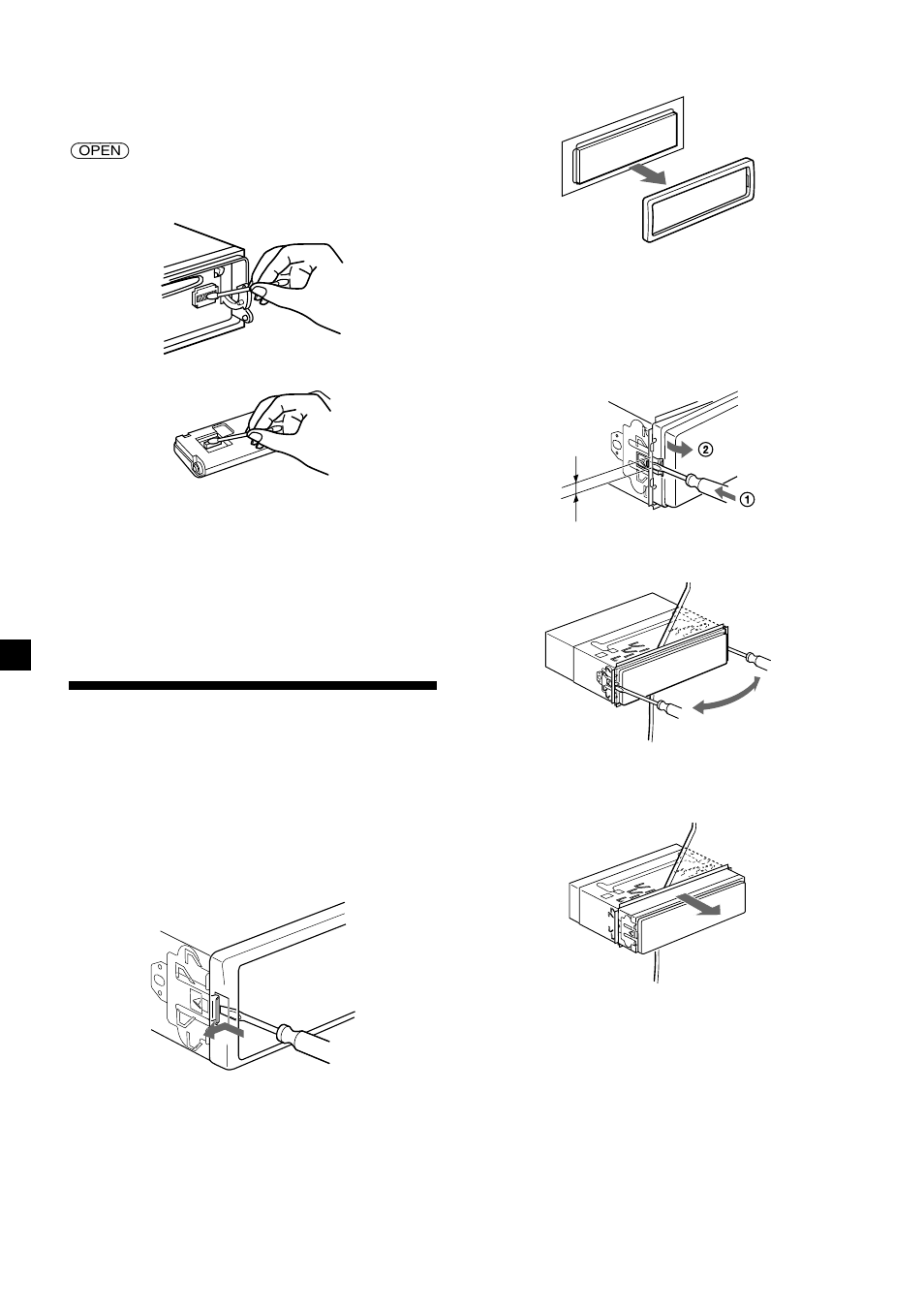 Desmontagem do aparelho | Sony CDX-C5000R User Manual | Page 116 / 150