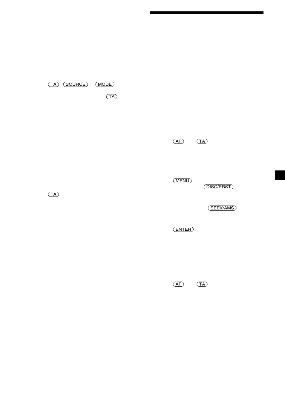 Programación de emisoras rds con los datos af y ta | Sony CDX-C5000R User Manual | Page 49 / 150