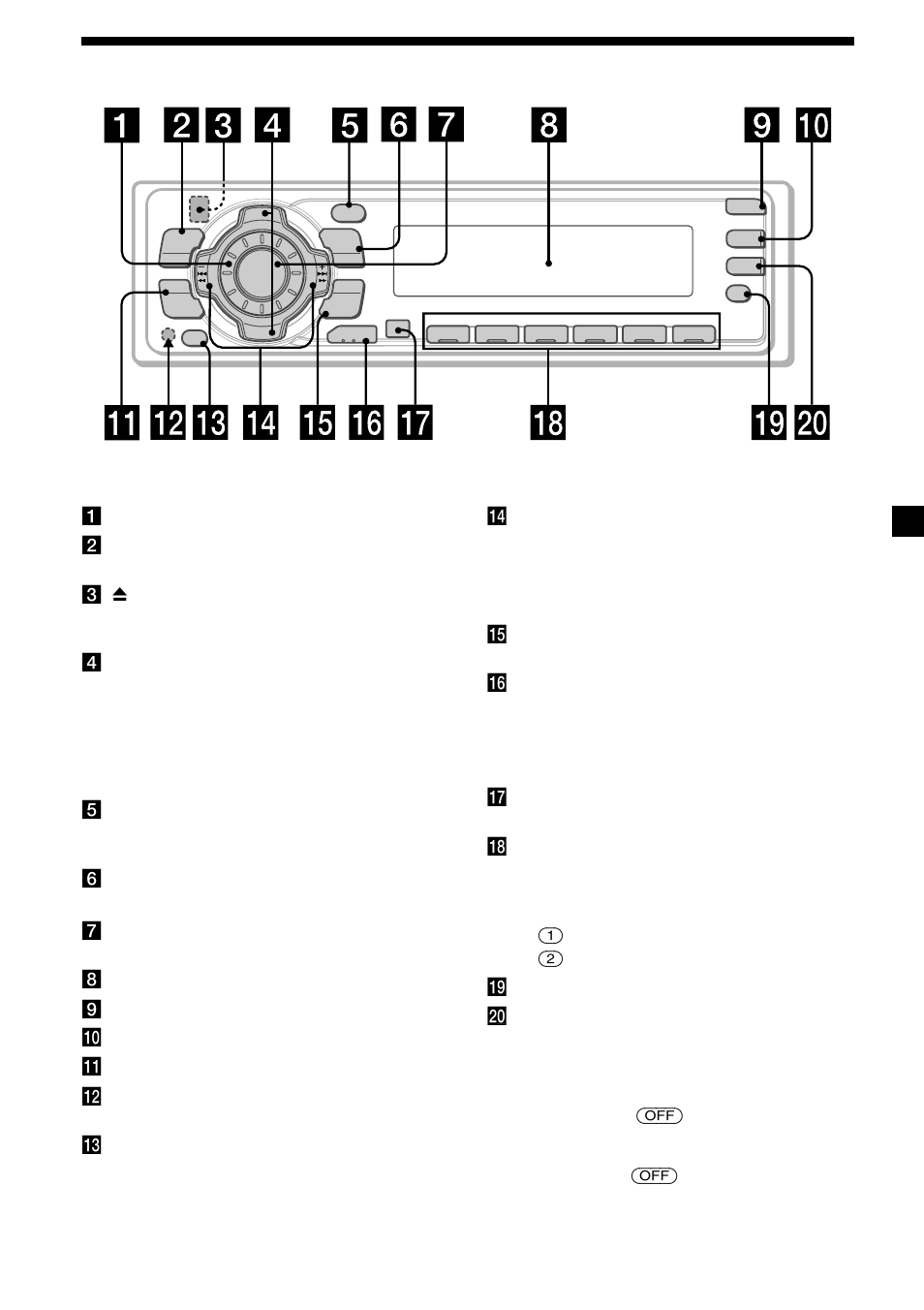 5location of controls | Sony CDX-C5000R User Manual | Page 5 / 150