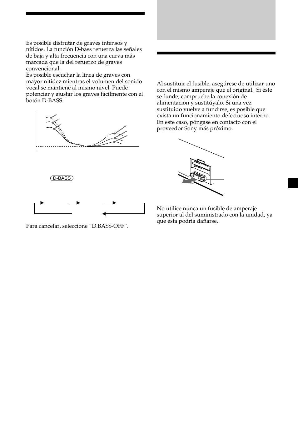 Información complementaria, Mantenimiento, Refuerzo de los graves | Sony CDX-C5000R User Manual | Page 55 / 150