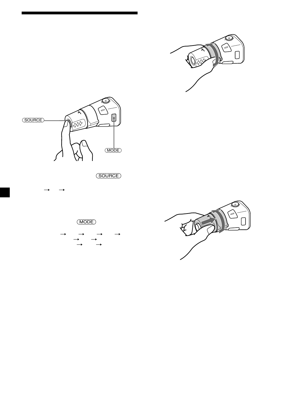 Använda vridkontrollen (medföljer ej) | Sony CDX-C5000R User Manual | Page 82 / 150