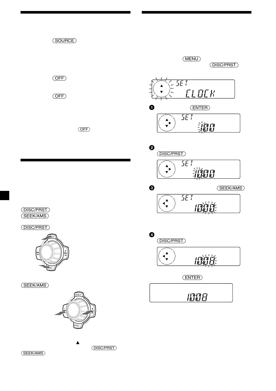 8ligar/desligar o aparelho, Como utilizar o menu, Acertar o relógio | Sony CDX-C5000R User Manual | Page 98 / 150