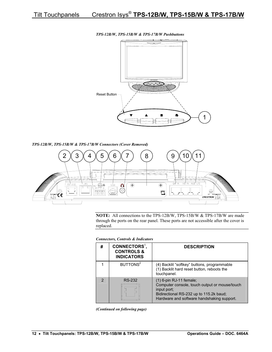 Tilt touchpanels crestron isys | Crestron electronic TPS-17B/W User Manual | Page 16 / 62