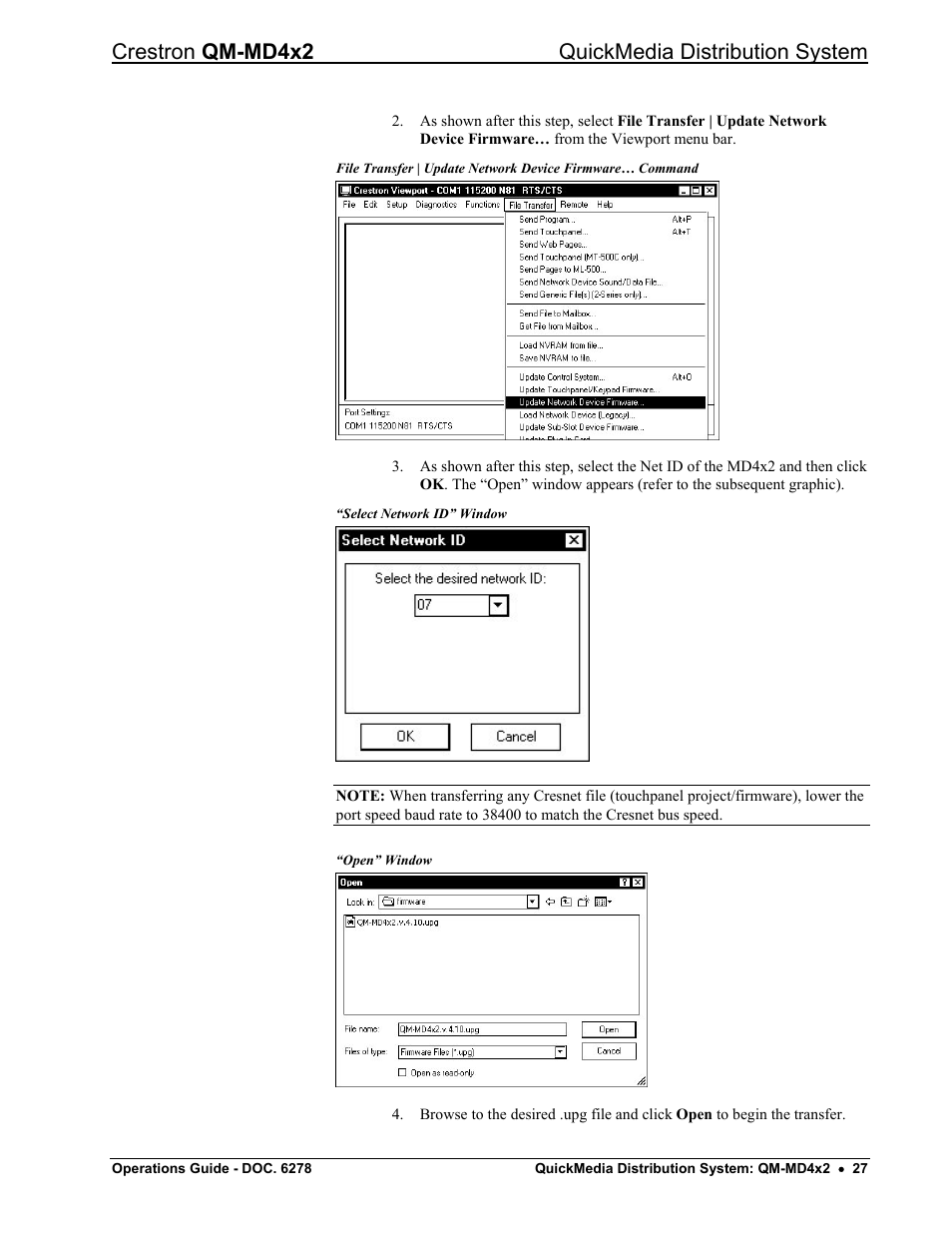 Crestron qm-md4x2 quickmedia distribution system | Crestron electronic QUICK MEDIA DISTRIBUTION CENTER QM-MD4X2 User Manual | Page 31 / 40