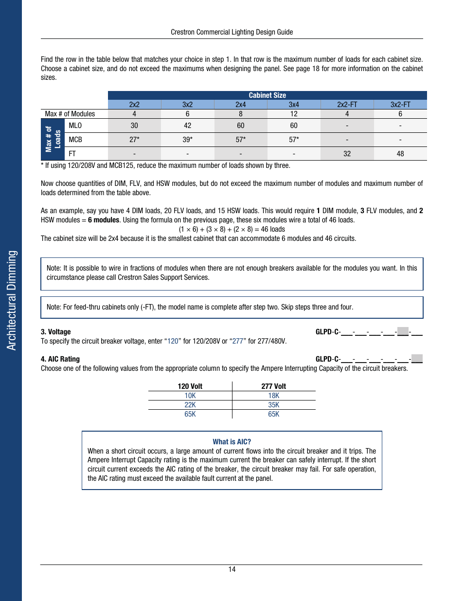 Architectural dimming | Crestron electronic Green Light GLPS-HSW-FT User Manual | Page 18 / 84