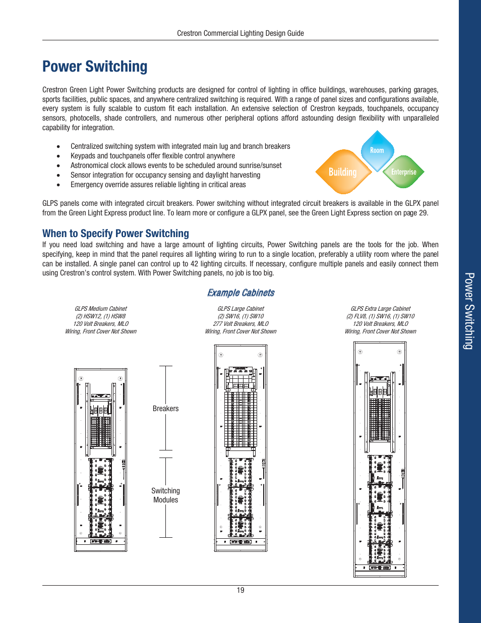 Power switching, When to specify power switching | Crestron electronic Green Light GLPS-HSW-FT User Manual | Page 23 / 84