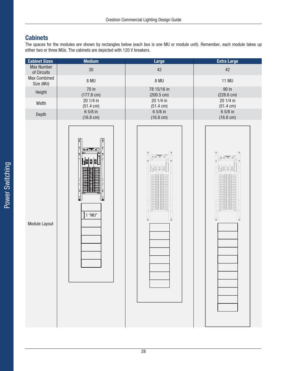 Power switching, Cabinets | Crestron electronic Green Light GLPS-HSW-FT User Manual | Page 32 / 84