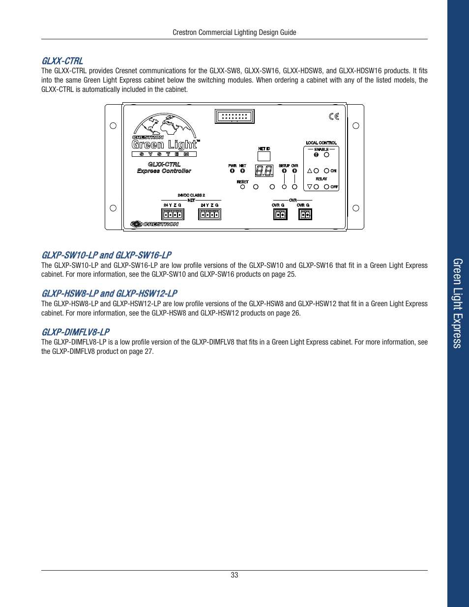 Green light express | Crestron electronic Green Light GLPS-HSW-FT User Manual | Page 37 / 84