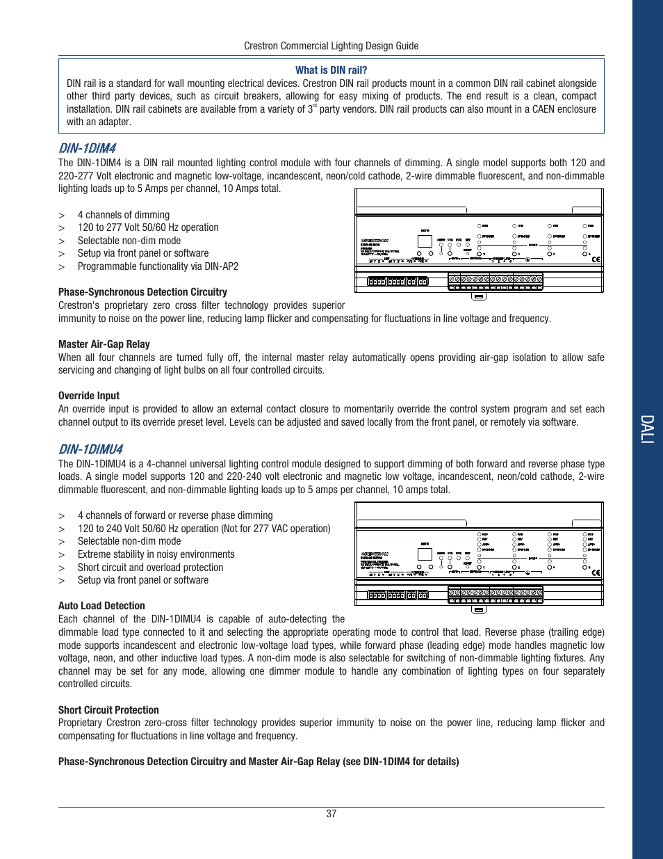 Dali | Crestron electronic Green Light GLPS-HSW-FT User Manual | Page 41 / 84