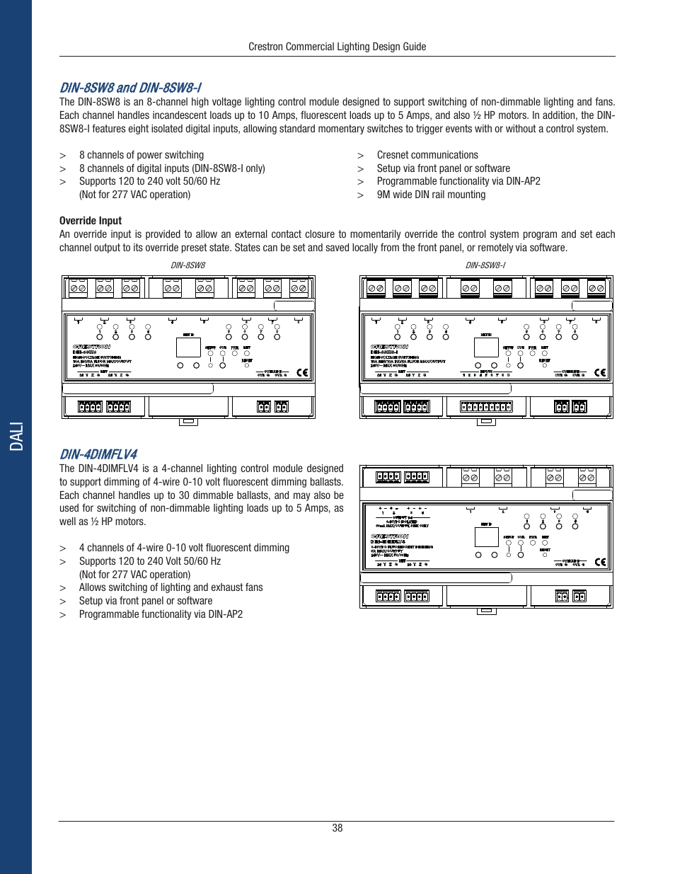 Dali | Crestron electronic Green Light GLPS-HSW-FT User Manual | Page 42 / 84