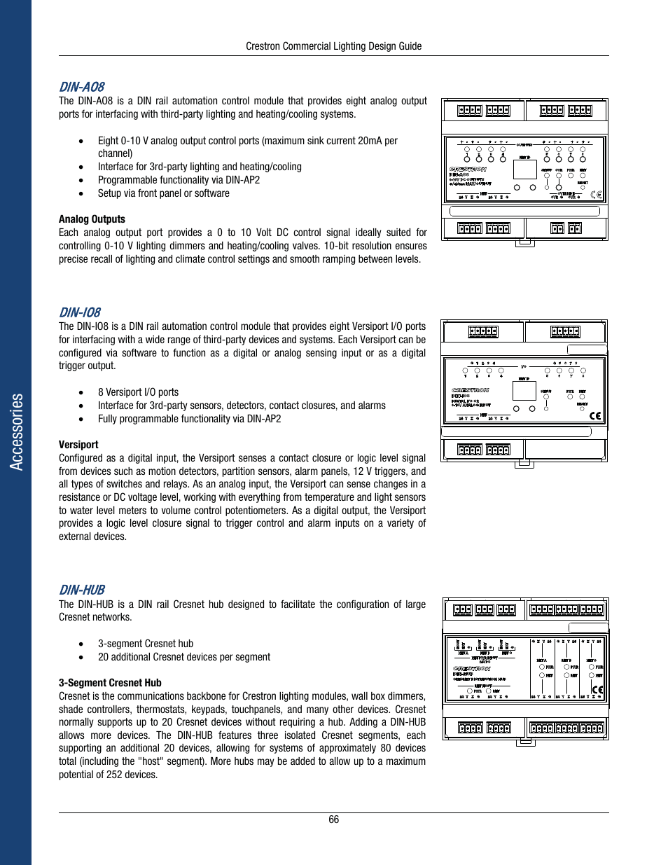 Accessories | Crestron electronic Green Light GLPS-HSW-FT User Manual | Page 70 / 84