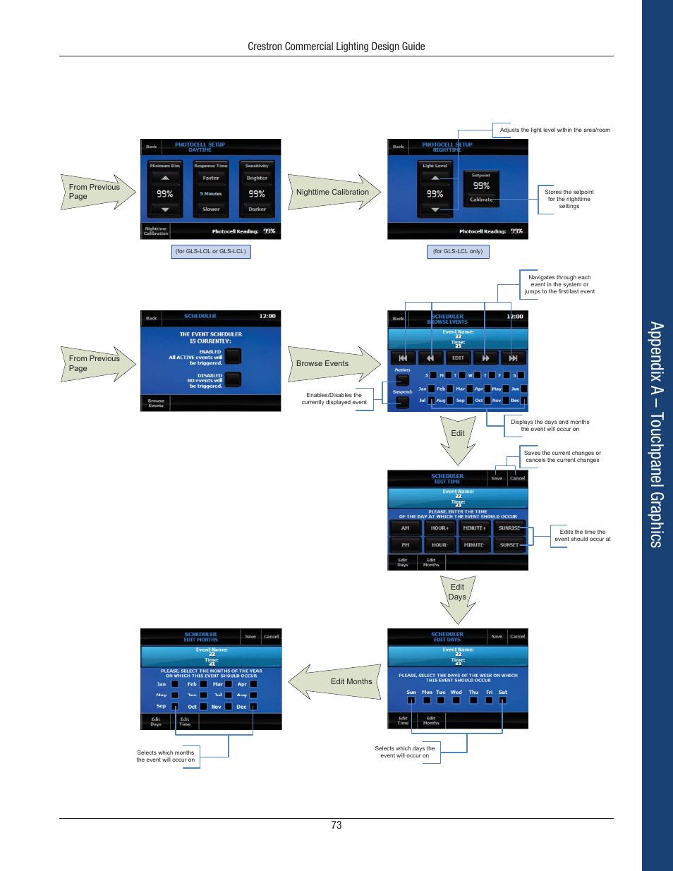 Appendix a – touchpanel graphics, Crestron commercial lighting design guide 73 | Crestron electronic Green Light GLPS-HSW-FT User Manual | Page 77 / 84