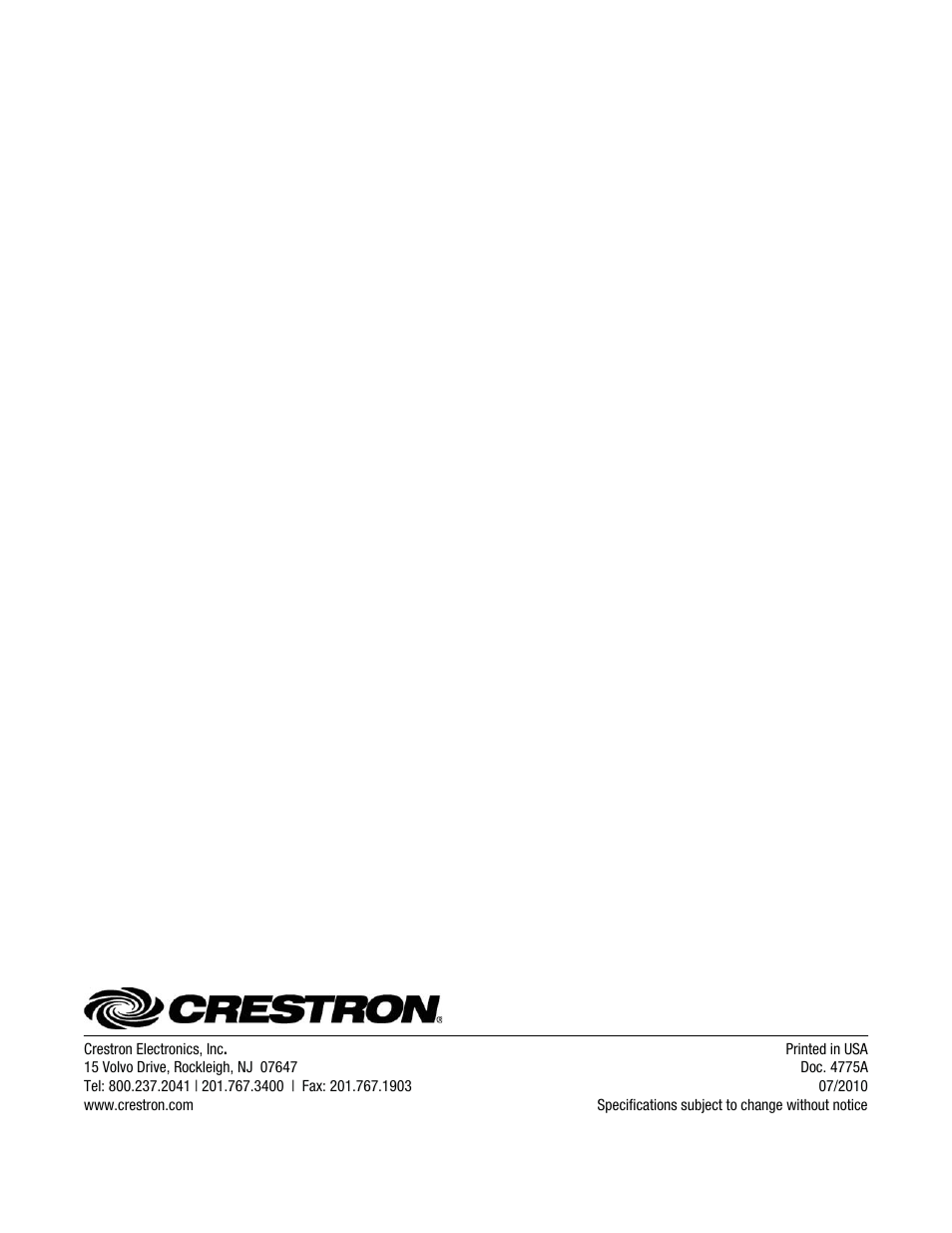 Crestron electronic Green Light GLPS-HSW-FT User Manual | Page 84 / 84