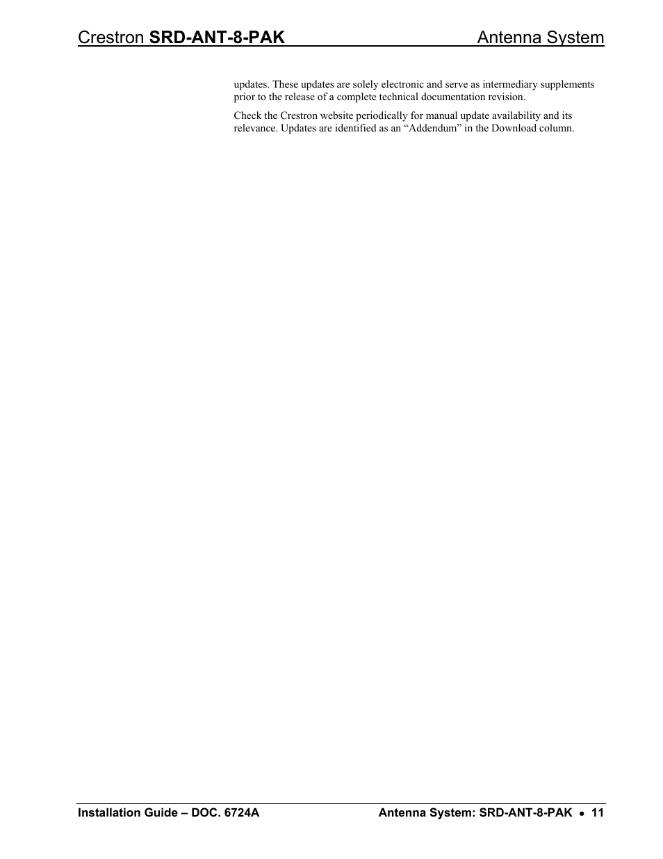 Crestron srd-ant-8-pak antenna system | Crestron electronic Antenna System SRD-ANT-8-PAK User Manual | Page 15 / 20