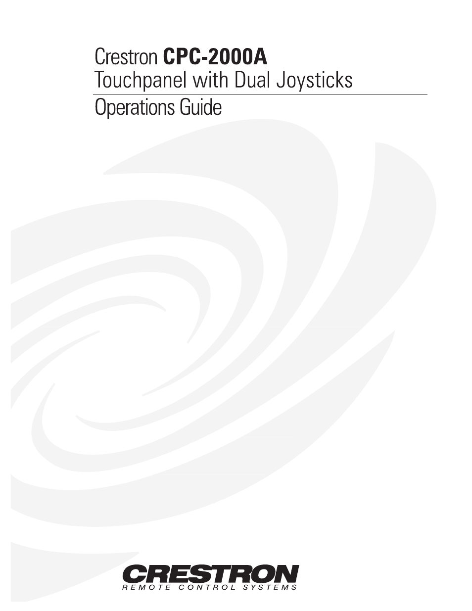 Crestron electronic CPC-2000A User Manual | 24 pages