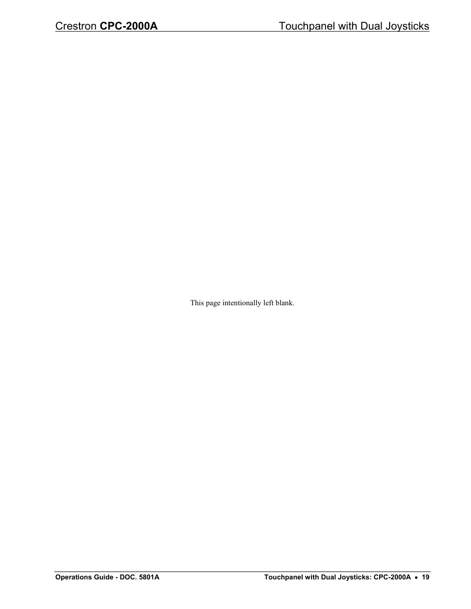 Crestron cpc-2000a touchpanel with dual joysticks | Crestron electronic CPC-2000A User Manual | Page 23 / 24