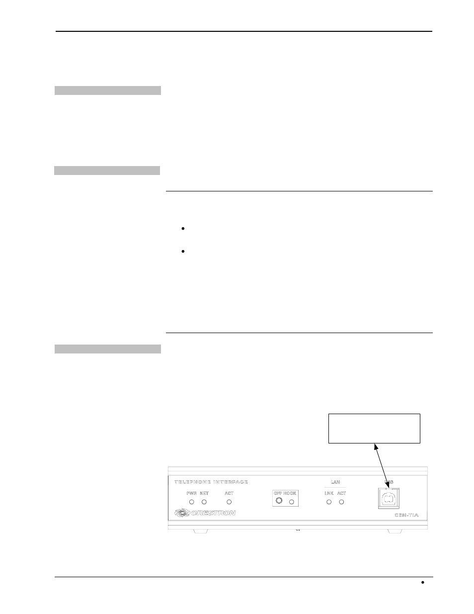 Hardware hookup, Crestron cen-tia telephone interface module | Crestron electronic CEN-TIA User Manual | Page 13 / 32