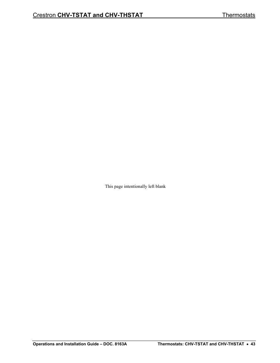 Crestron chv-tstat and chv-thstat thermostats | Crestron electronic CHV-THSTAT User Manual | Page 47 / 48