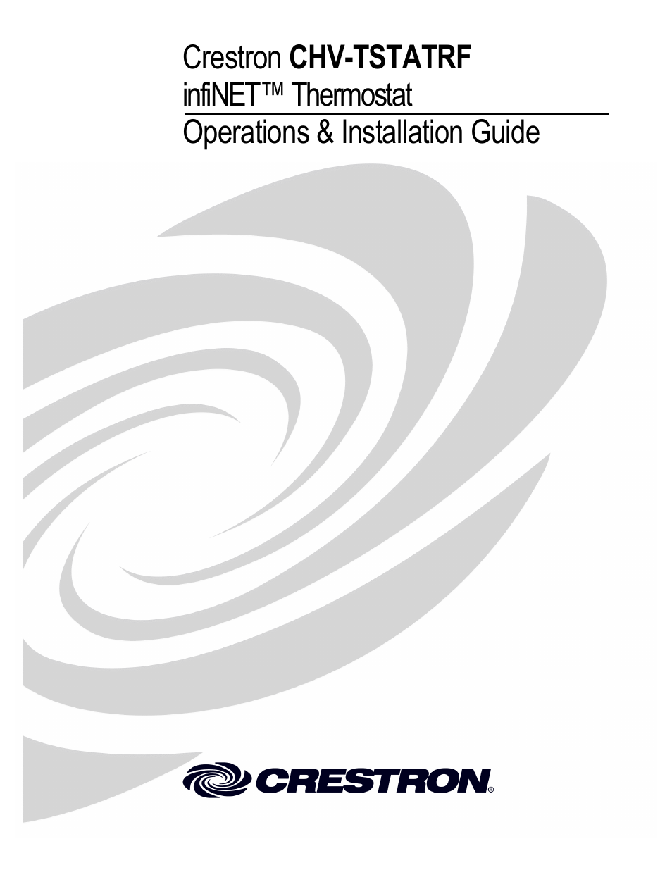 Crestron electronic CHV-TSTATRF User Manual | 48 pages