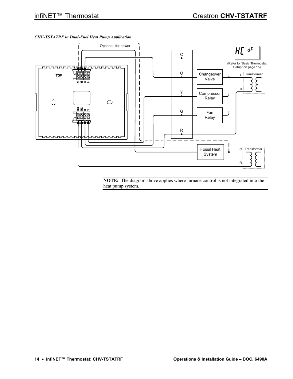 Infinet™ thermostat crestron chv-tstatrf | Crestron electronic CHV-TSTATRF User Manual | Page 18 / 48