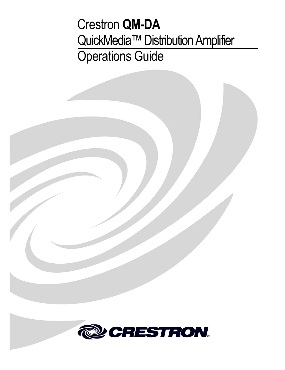 Crestron electronic Manual QM-DA User Manual | 20 pages