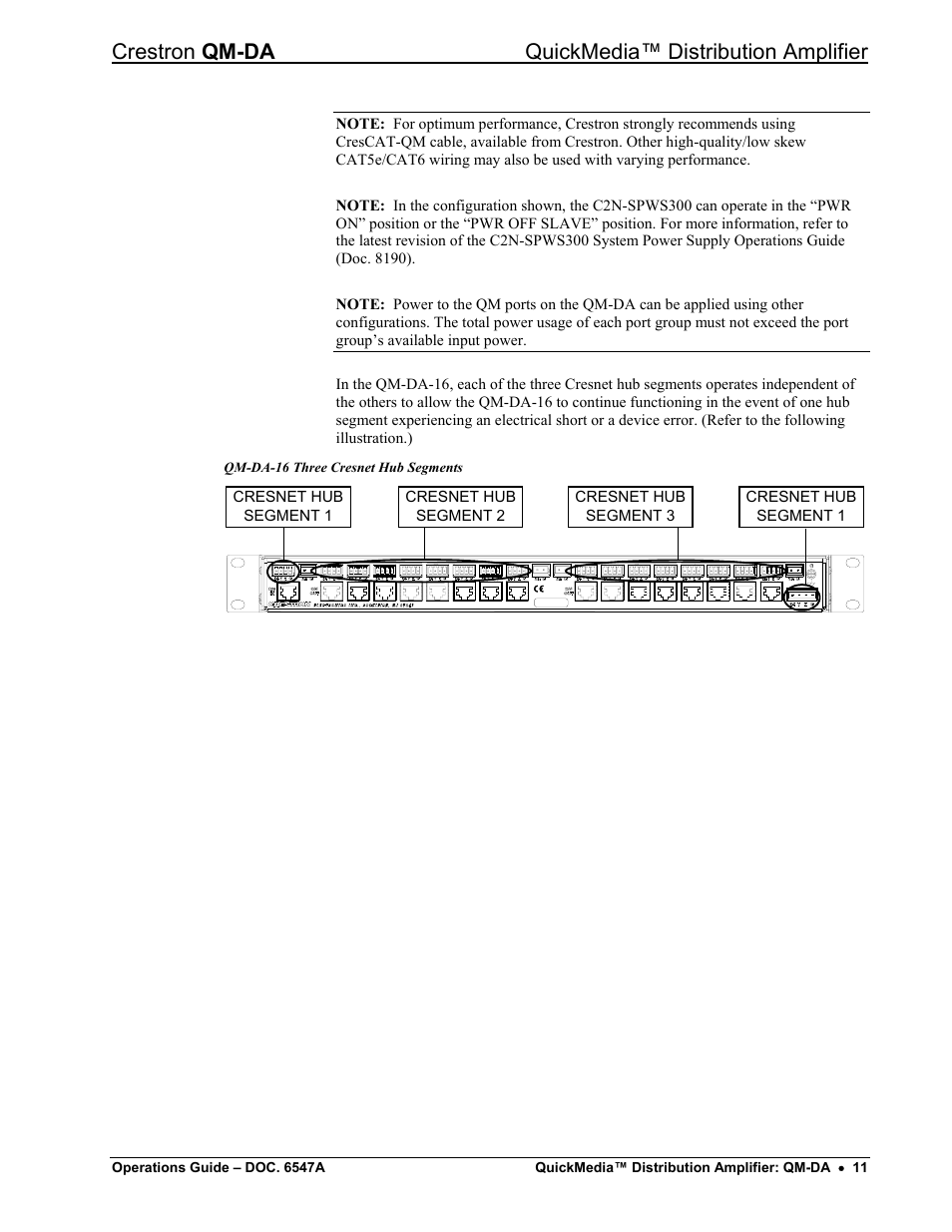 Crestron qm-da quickmedia™ distribution amplifier | Crestron electronic Manual QM-DA User Manual | Page 15 / 20