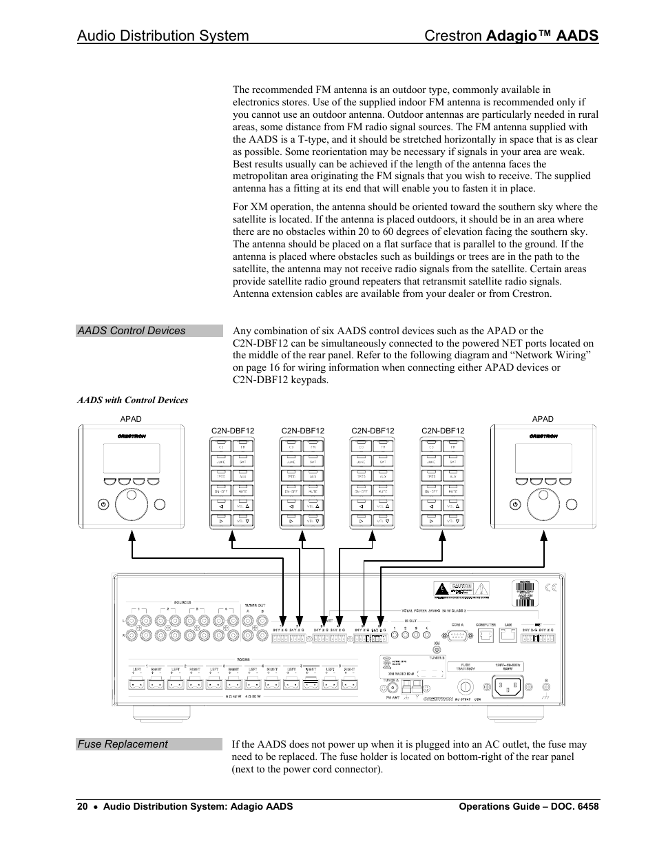 Audio distribution system crestron adagio™ aads | Crestron electronic on wall speaker User Manual | Page 24 / 68