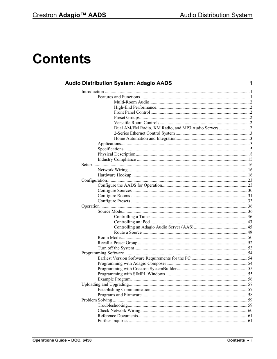 Crestron electronic on wall speaker User Manual | Page 3 / 68