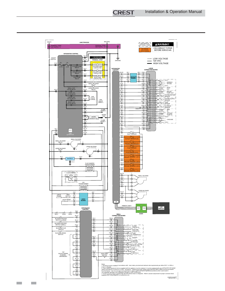Diagrams, Installation & operation manual, Figure 12-1 ladder diagram | Crestron electronic Crest Condensing Boiler 3.5 User Manual | Page 58 / 60