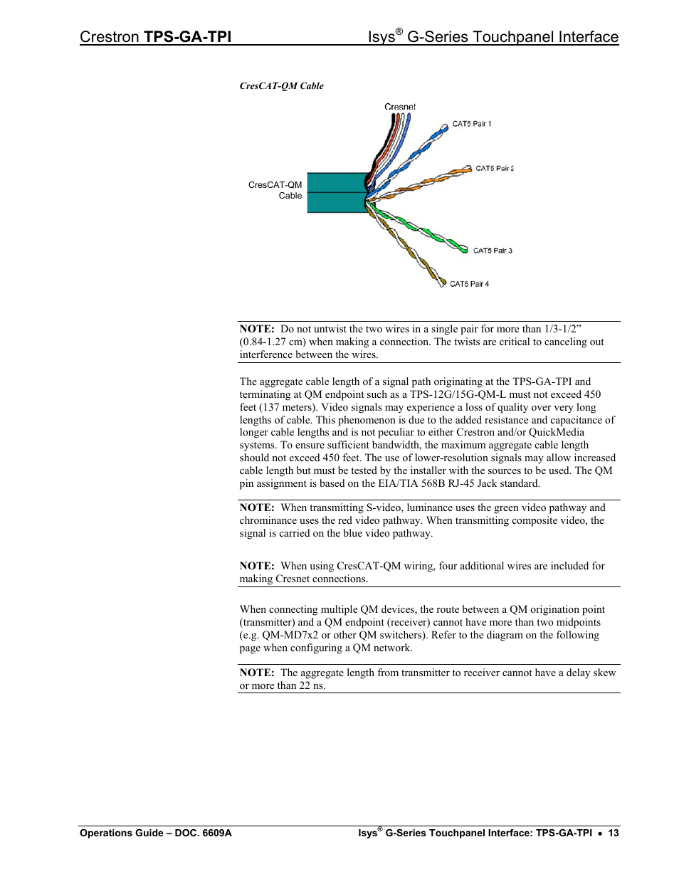 Crestron tps-ga-tpi isys, G-series touchpanel interface | Crestron electronic TPS-GA-TPI User Manual | Page 17 / 56