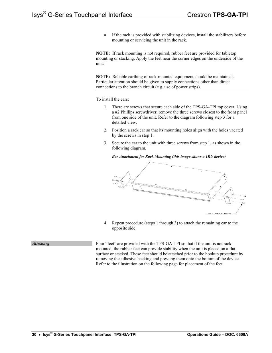 Isys, G-series touchpanel interface crestron tps-ga-tpi | Crestron electronic TPS-GA-TPI User Manual | Page 34 / 56