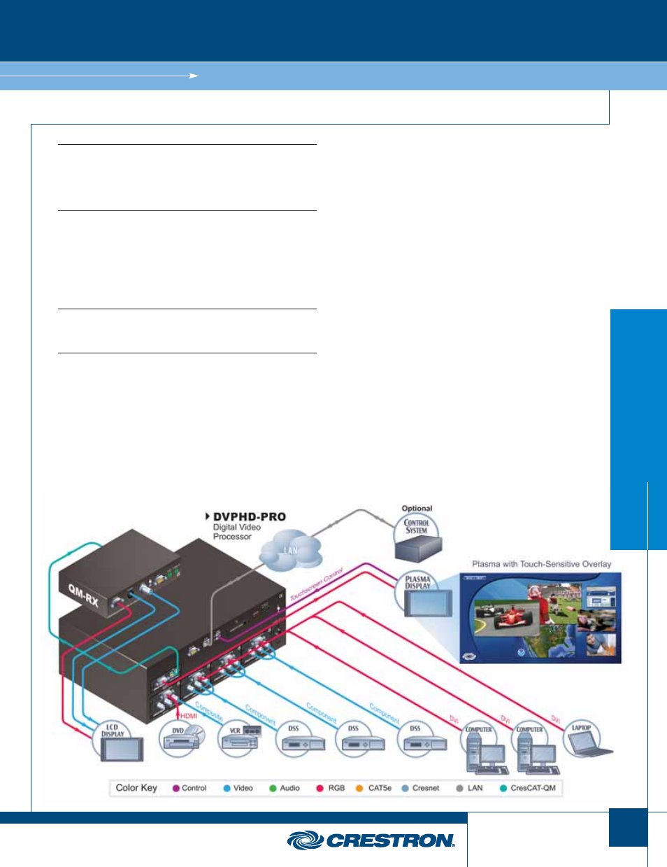 Upx & digital video processors, Dvphd-pro, Upx & dvp | Digital video processors, 8x1 high-definition digital video processor | Crestron electronic DTT-17 User Manual | Page 13 / 22