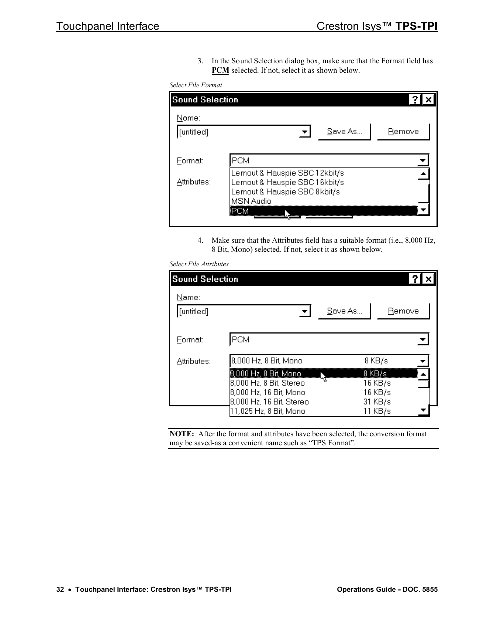 Touchpanel interface crestron isys™ tps-tpi | Crestron electronic TPS-TPI User Manual | Page 36 / 48