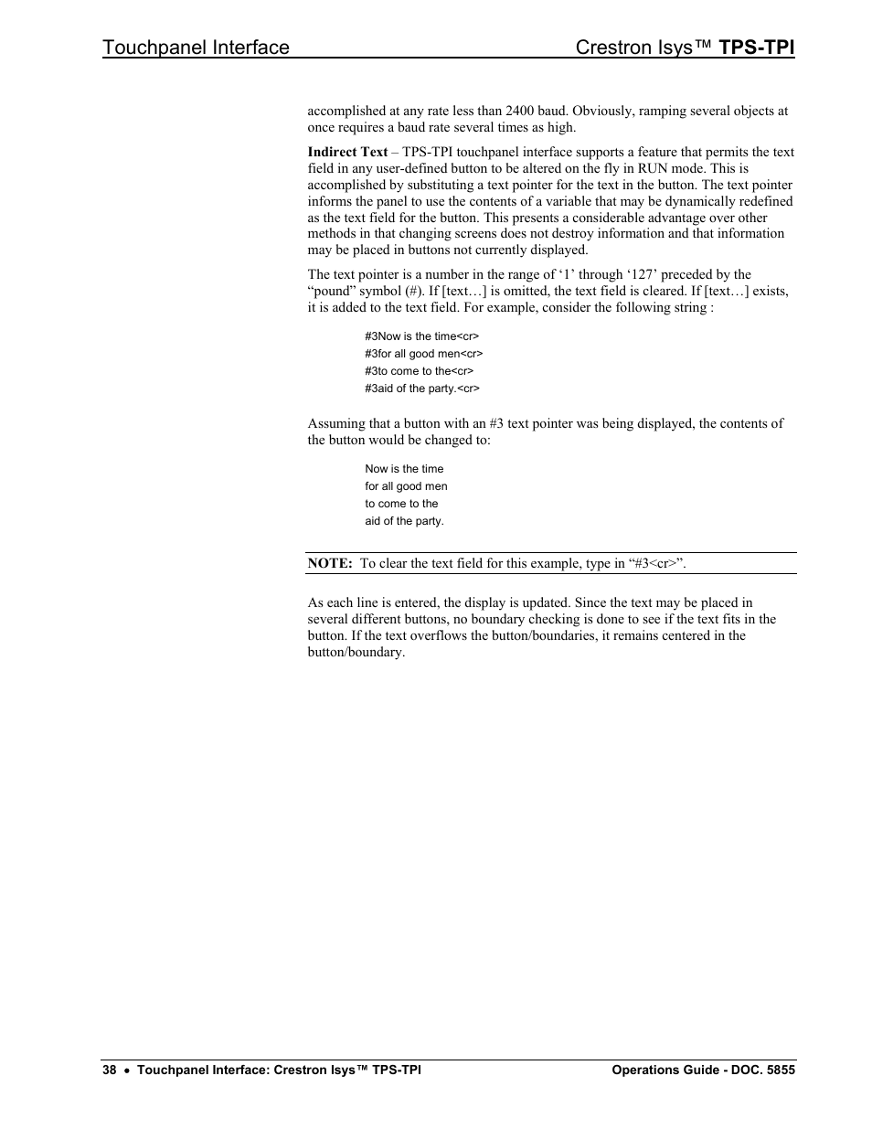Touchpanel interface crestron isys™ tps-tpi | Crestron electronic TPS-TPI User Manual | Page 42 / 48