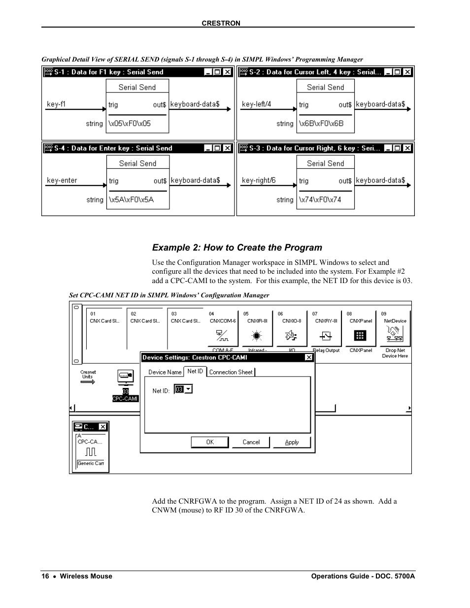 Example 2: how to create the program | Crestron electronic CNWM User Manual | Page 20 / 32