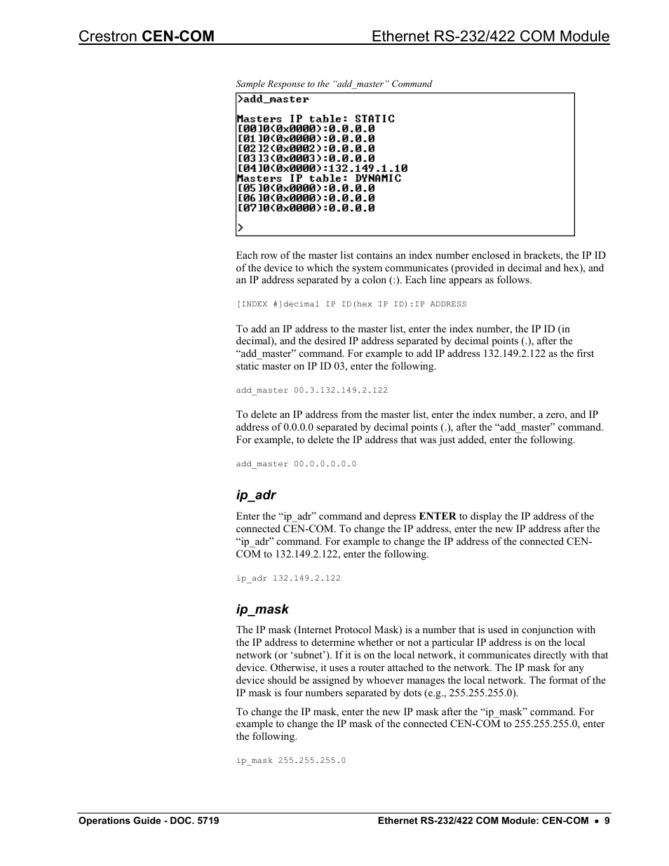 Ip_adr, Ip_mask | Crestron electronic RS-232/42 User Manual | Page 13 / 28