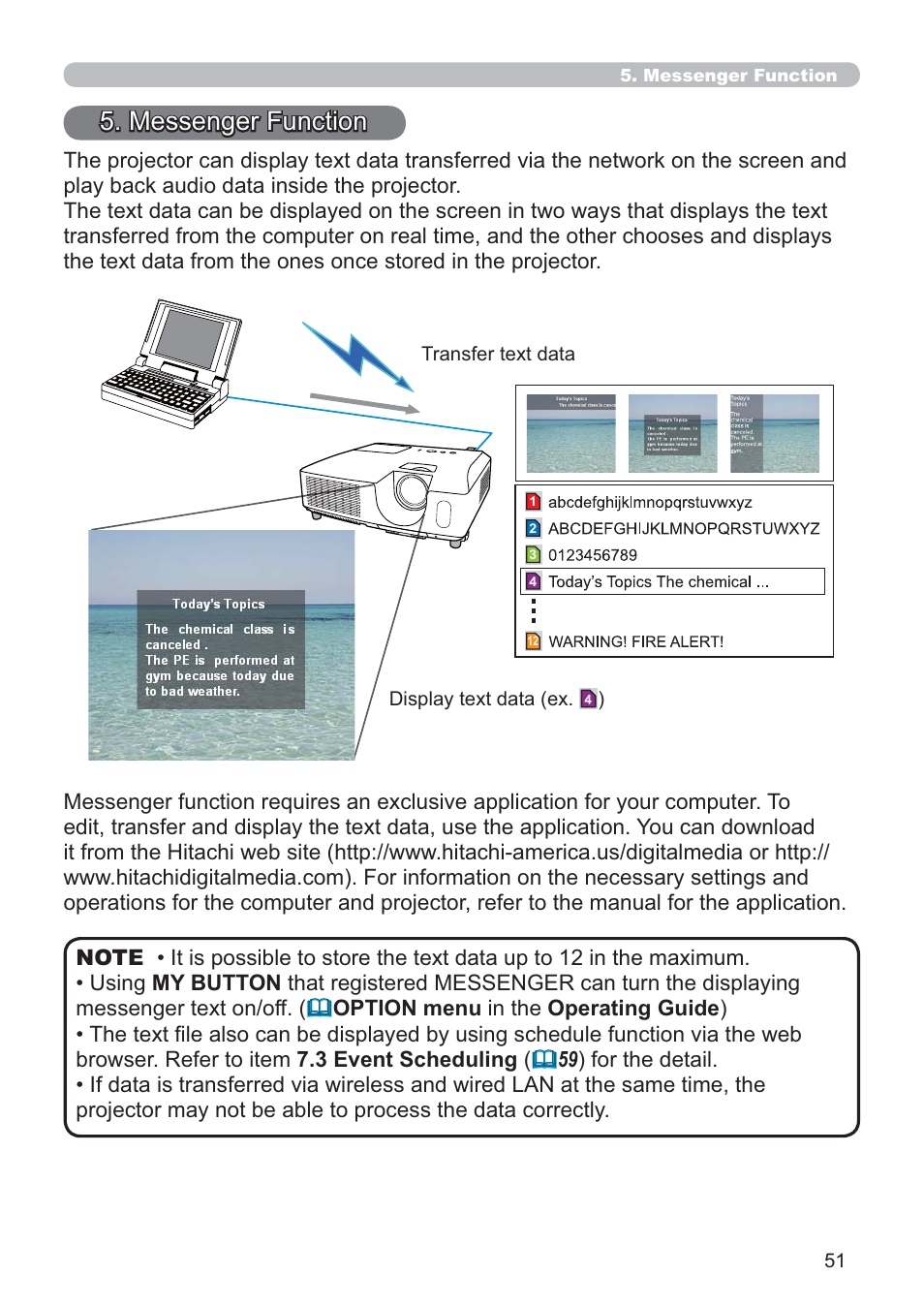 Messenger function | Crestron electronic ROOMVIEW CP-X4014WN User Manual | Page 51 / 70