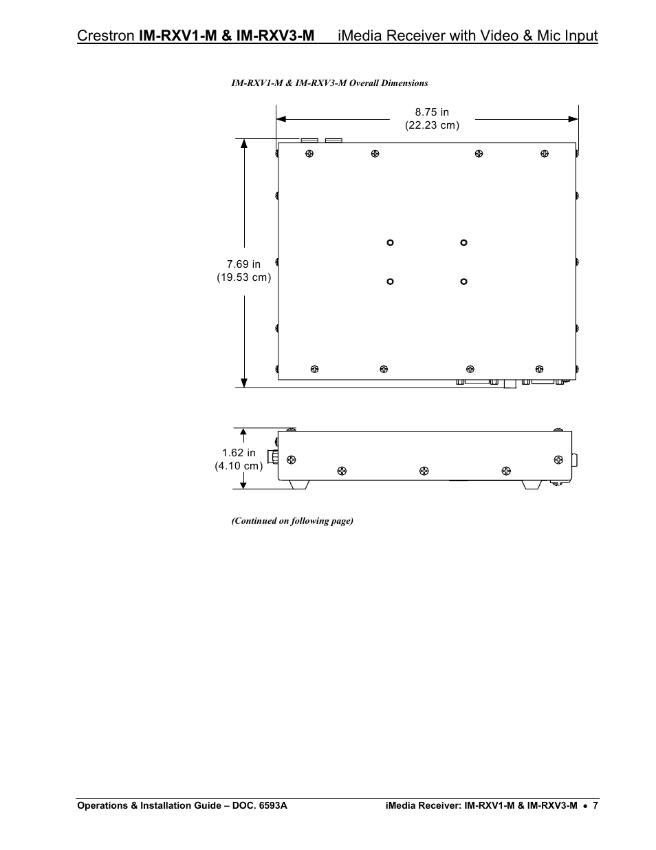 Crestron electronic IM-RXV1-M User Manual | Page 11 / 28