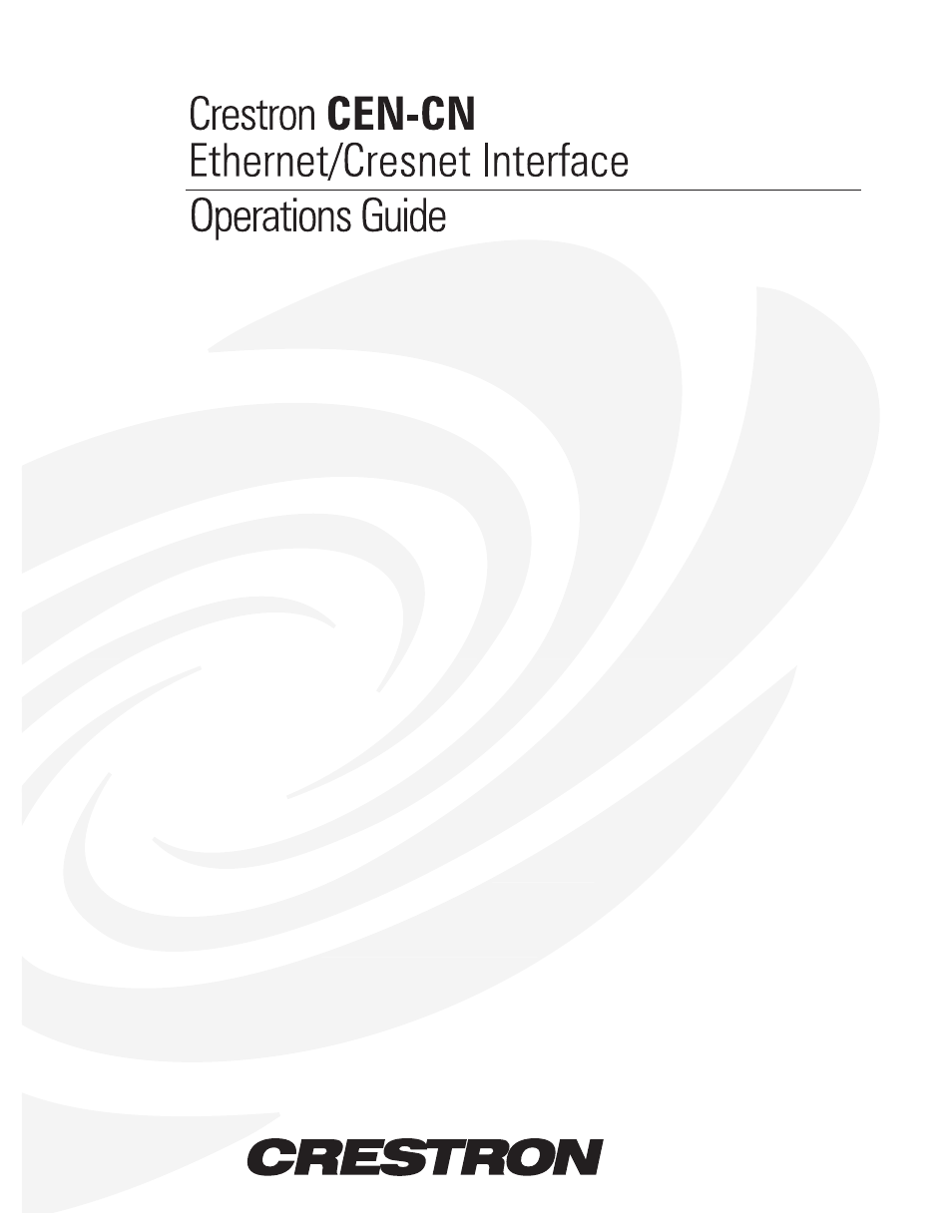 Crestron electronic CEN-CN User Manual | 32 pages