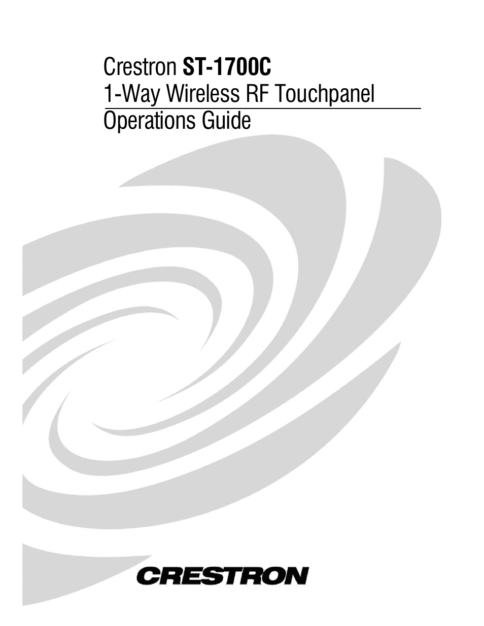 Crestron electronic ST-1700C User Manual | 40 pages