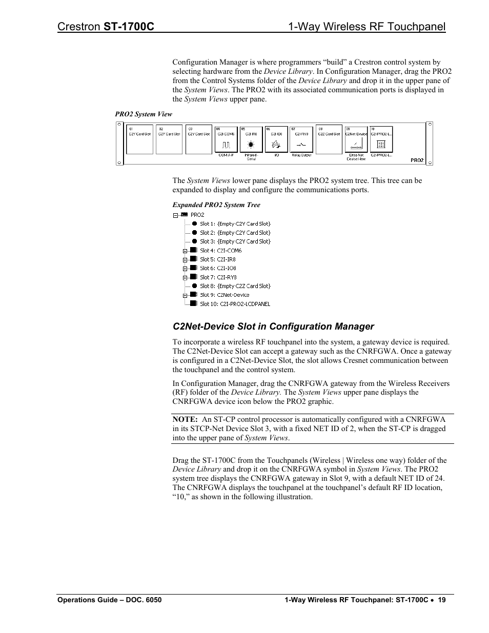 C2net-device slot in configuration manager | Crestron electronic ST-1700C User Manual | Page 23 / 40